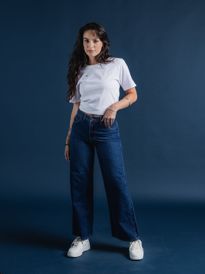 Jeans mujer wide leg 587
